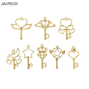 

8Pc Magic Wand Frame Pendant Open Bezel Blank Setting UV Resin Jewelry DIY Charm