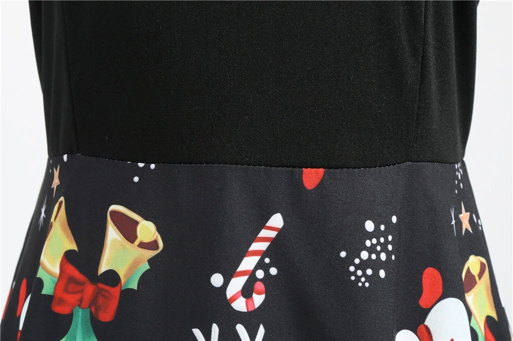 JAYCOSIN Christmas Dress Autumn Women Long Sleeve Winter Dress Vintage 50s 60s Gothic New Year Festival Winter Dresses 918