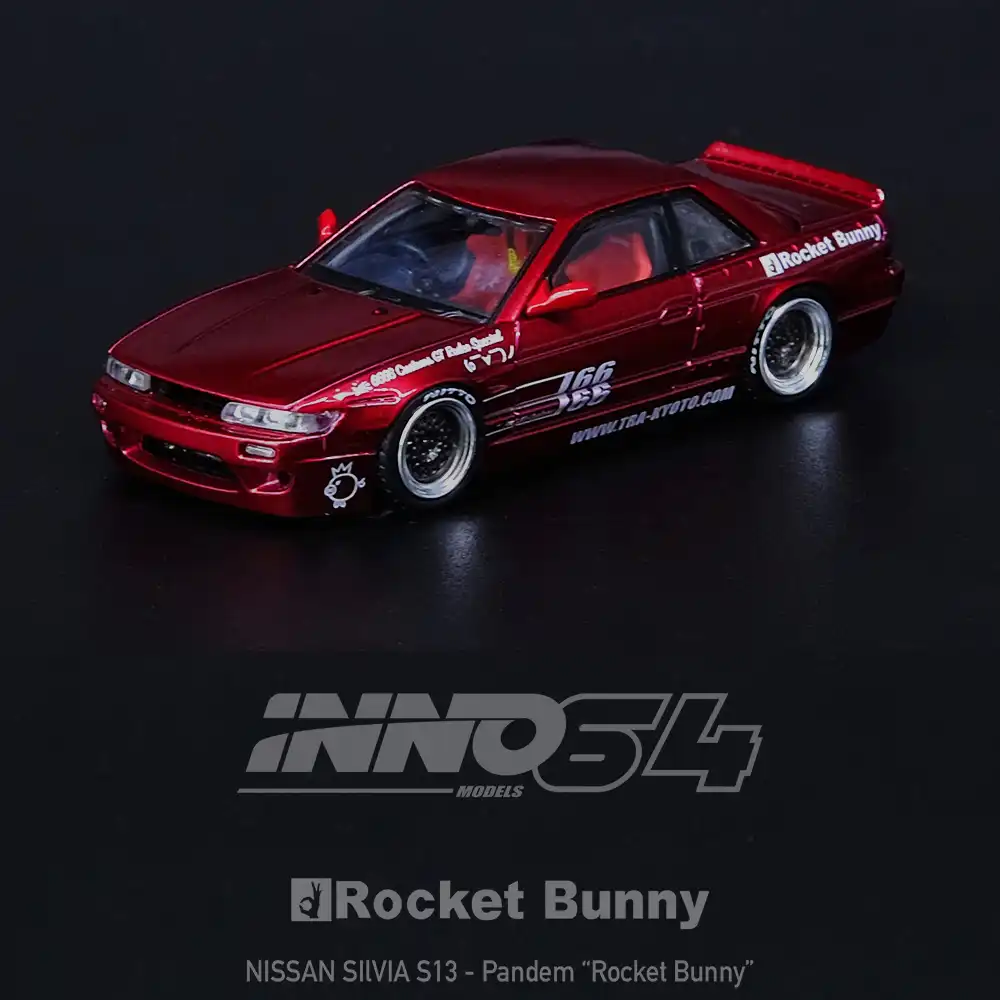 Modele De Voiture Inno Nissan Silvia S13 Panem Rocket Bunny V1 De Collection Metallique Rouge 1 64 Aliexpress