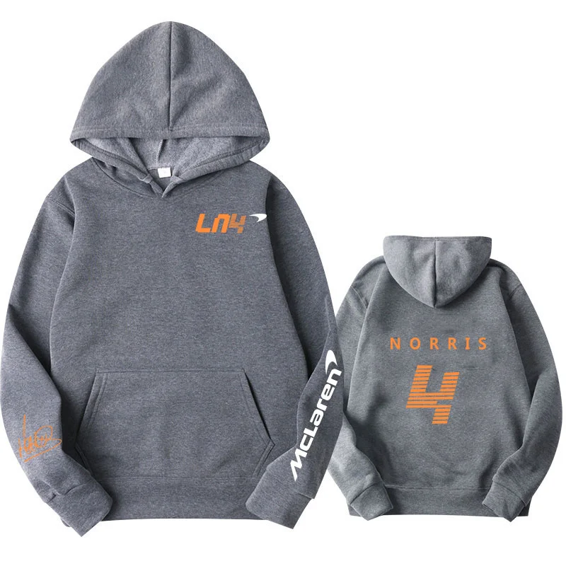 Hoodies Autumn Winter Formula One Racer Lando Norris F1 McLaren Team Racing Fans Hoodie Team Logo Men/Women Oversized Hoodies