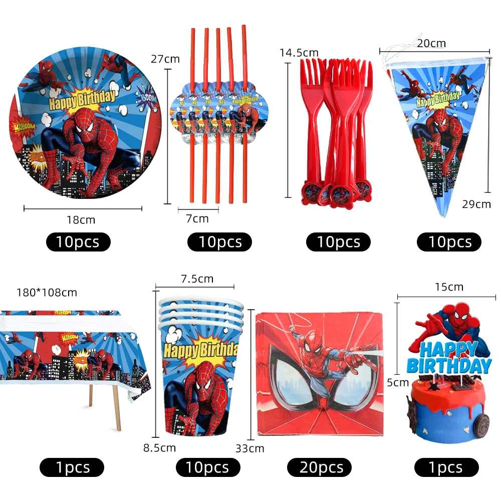 Spiderman Tablecloth Disposable Table Cloth SpiderMan Theme Kids Happy Birthday Party Supplies Decoration Plastic Table Cover engagement balloon decoration Events & Parties