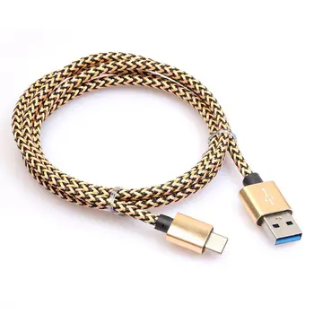 

Golden USB-C 3.1 Type C Male to 3.0 Type A Male Data Charge Fast Charging Cable