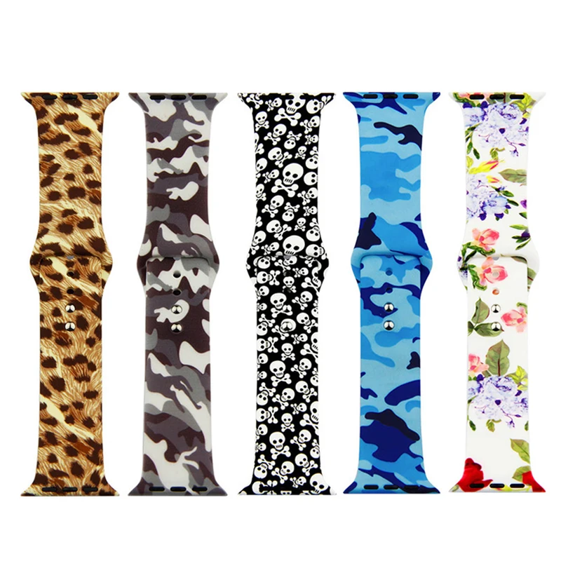 

Band For Apple Watch Serie 3/2/1 38mm 42mm Soft Silicone Breathable Replacement Strap Sport Loop for iwatch series 4 5 40mm 44mm