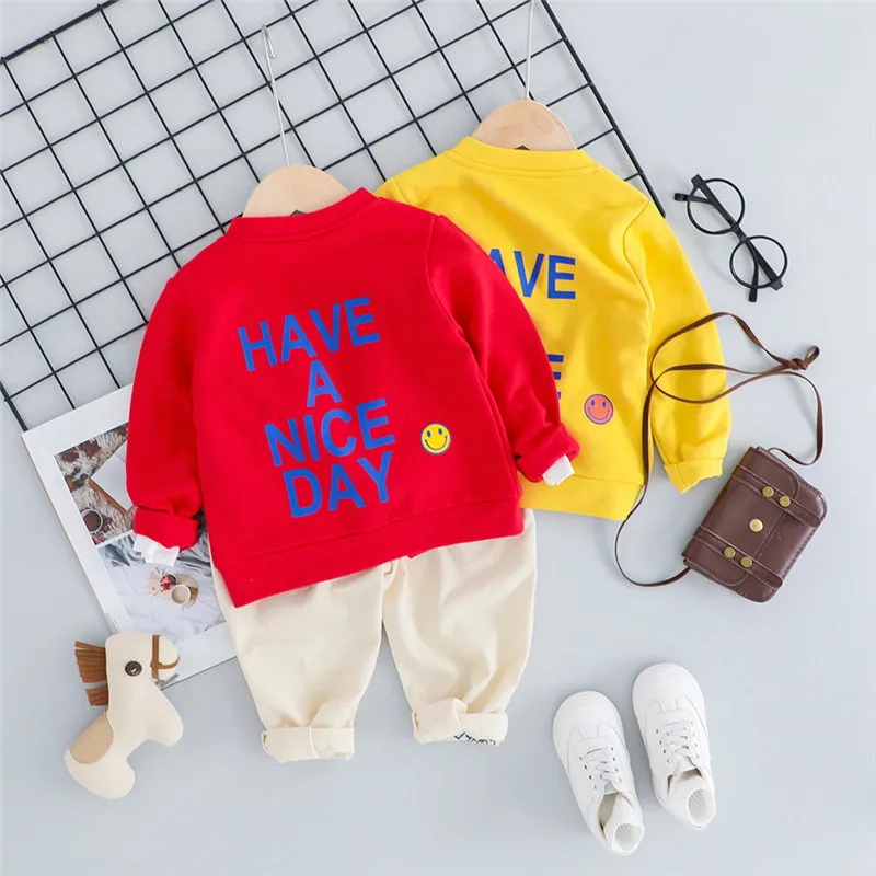 Одежда для маленьких мальчиков от 0 до 4 лет Новинка года, весенне-осенний Повседневный Детский костюм для активного отдыха детская одежда комплект одежды: куртка+ футболка+ штаны