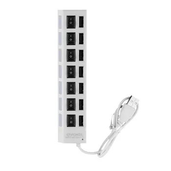 

Ergonomic Design ON/OFF Sharing Switch Mini 7 Port USB 2.0 High Speed HUB Black For Laptop for PC Black ergonomic design