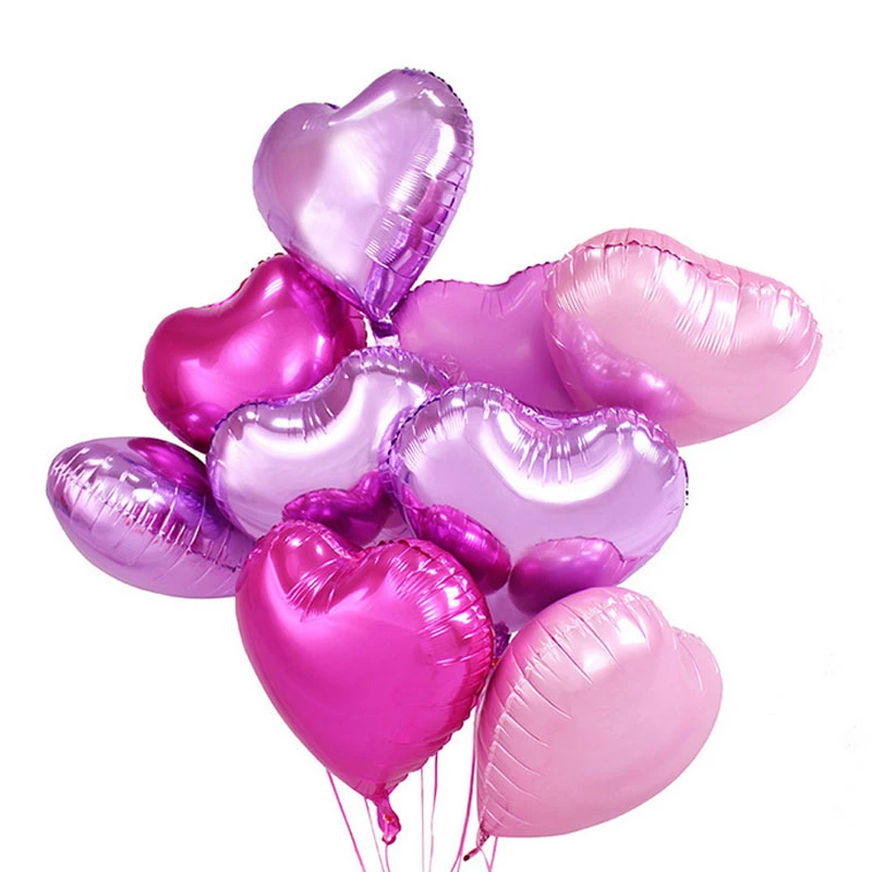 5Pc/Set 18inch Love Heart Foil Balloons Helium Wedding Party Birthday Decoration 