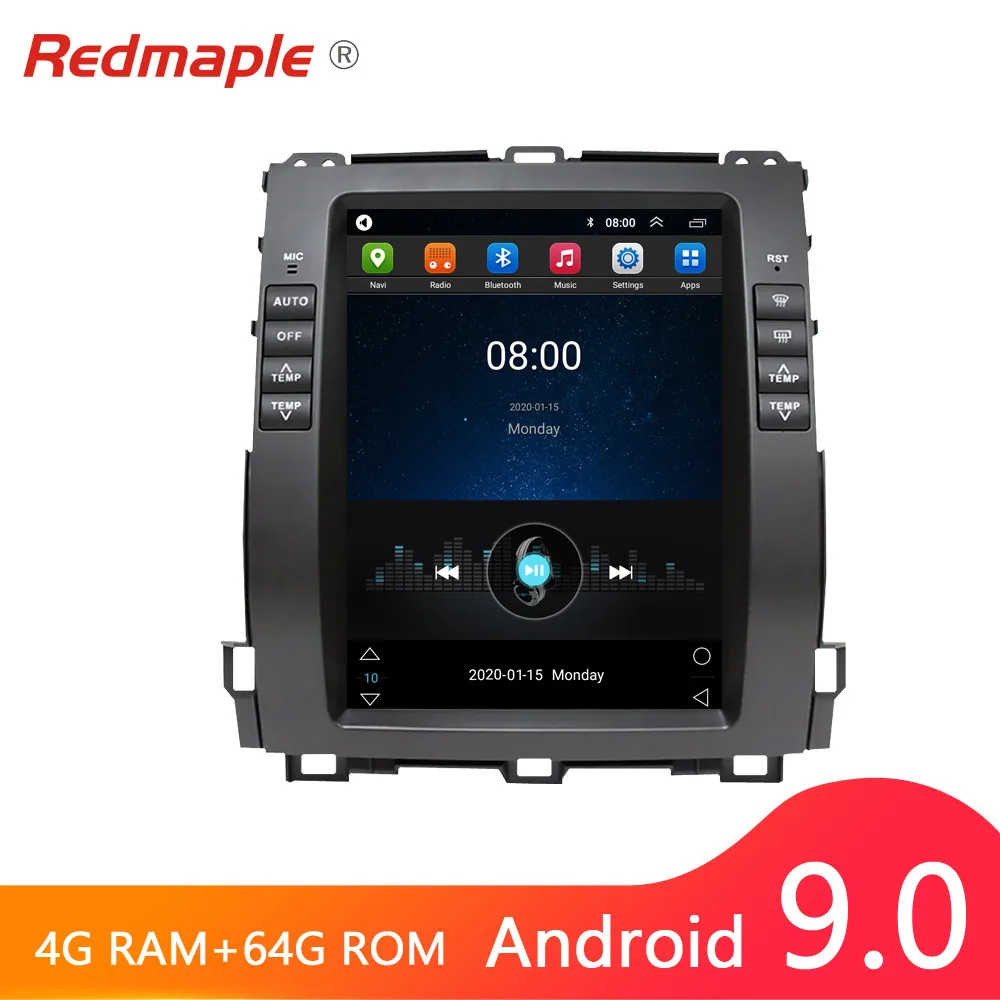 10 4 &quotAndroid 9 0 автомобильный Радио dvd-плеер для Lexus GX470/Toyota Land Cruiser Prado 120 2002-2009 GPS