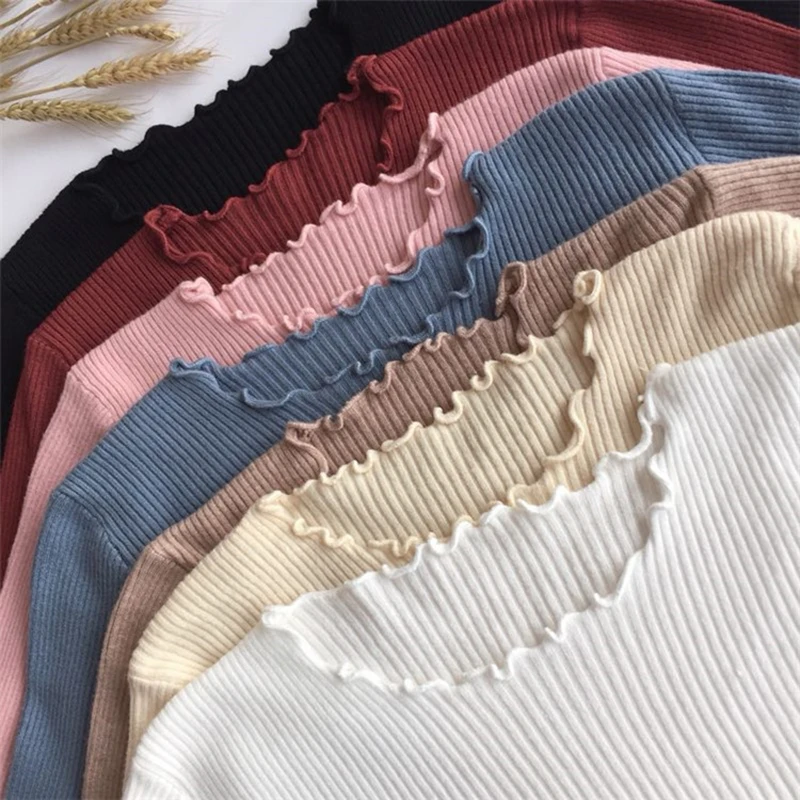 

O Neck Ruched Women Sweater High Elastic Solid 2020 Fall Winter Fashion Sweater Women Slim Sexy Knitted Pullovers Pull Femme