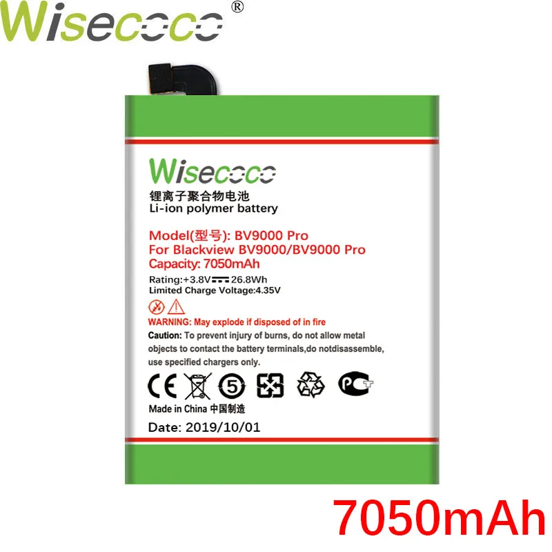Wisecoco BV9000 2 шт. 7050 мАч продукт батарея для Blackview BV9000 BV 9000 Pro Высокое качество телефон батарея Замена+ отслеживание
