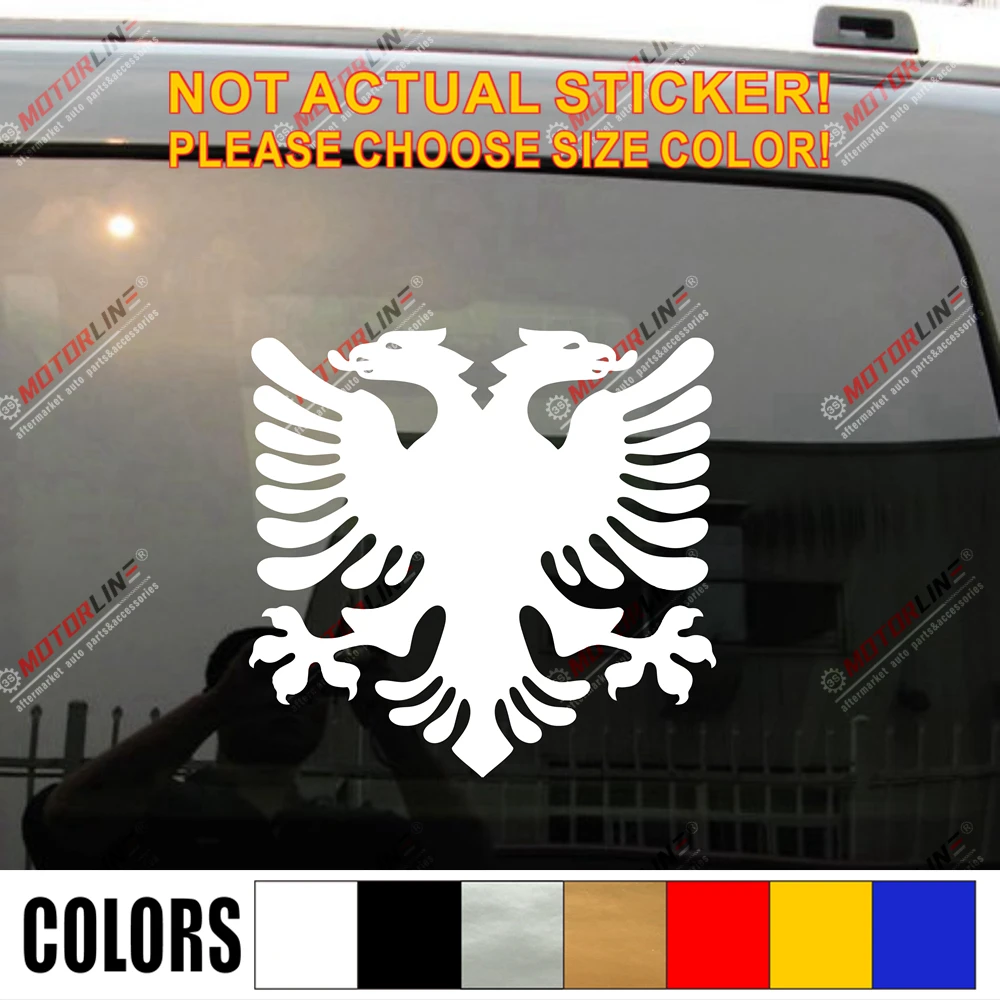 Flag Of Albania Doubleheaded Eagle Car Decal Sticker Vinyl Truck Boat