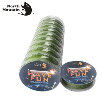 

100M*10PCS North Moutain Braided S Line Multifilament Karpervissen PE Line 4 Strands Spearfishing Gun Strength Carp Fishing Line