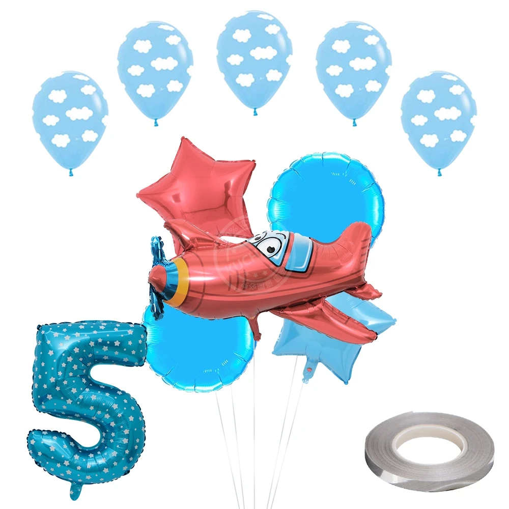 12 шт./лот, воздушные шары с гелием из фольги, 30 дюймов, красные вечерние надувные шары с цифрами, праздничные украшения для детских игрушек, Звездные шары - Цвет: blue 5