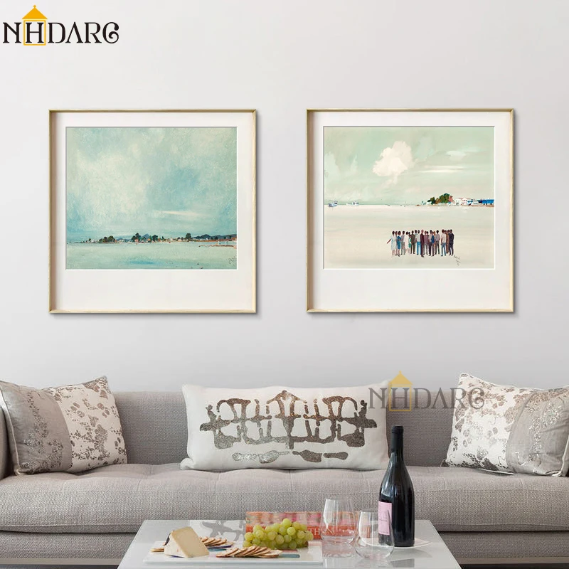 NHDARC Canvas Giclee Print Poster Painting Scenery Landscape Wall Pictures Art for Living Room Home Decor Square ARC00897