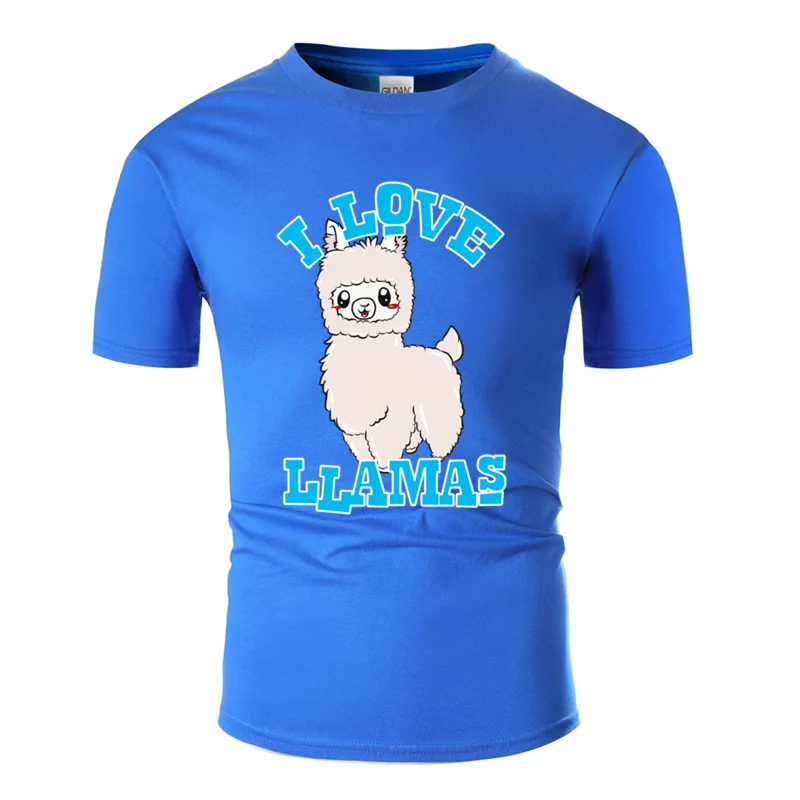 Men-Blue Дизайнерская дышащая Llama футболка одежда размера плюс 3xl 4xl 5xl оригинальная Мужская футболка короткий рукав комиксов в стиле "хип-хоп" - Цвет: Men-Blue