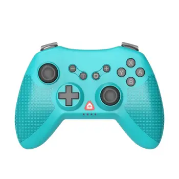 

PG-SW020 Triangle Switch Bluetooth Wireless Game Controller With Six-axis Dual Motor Vibration Burst Function Cyan