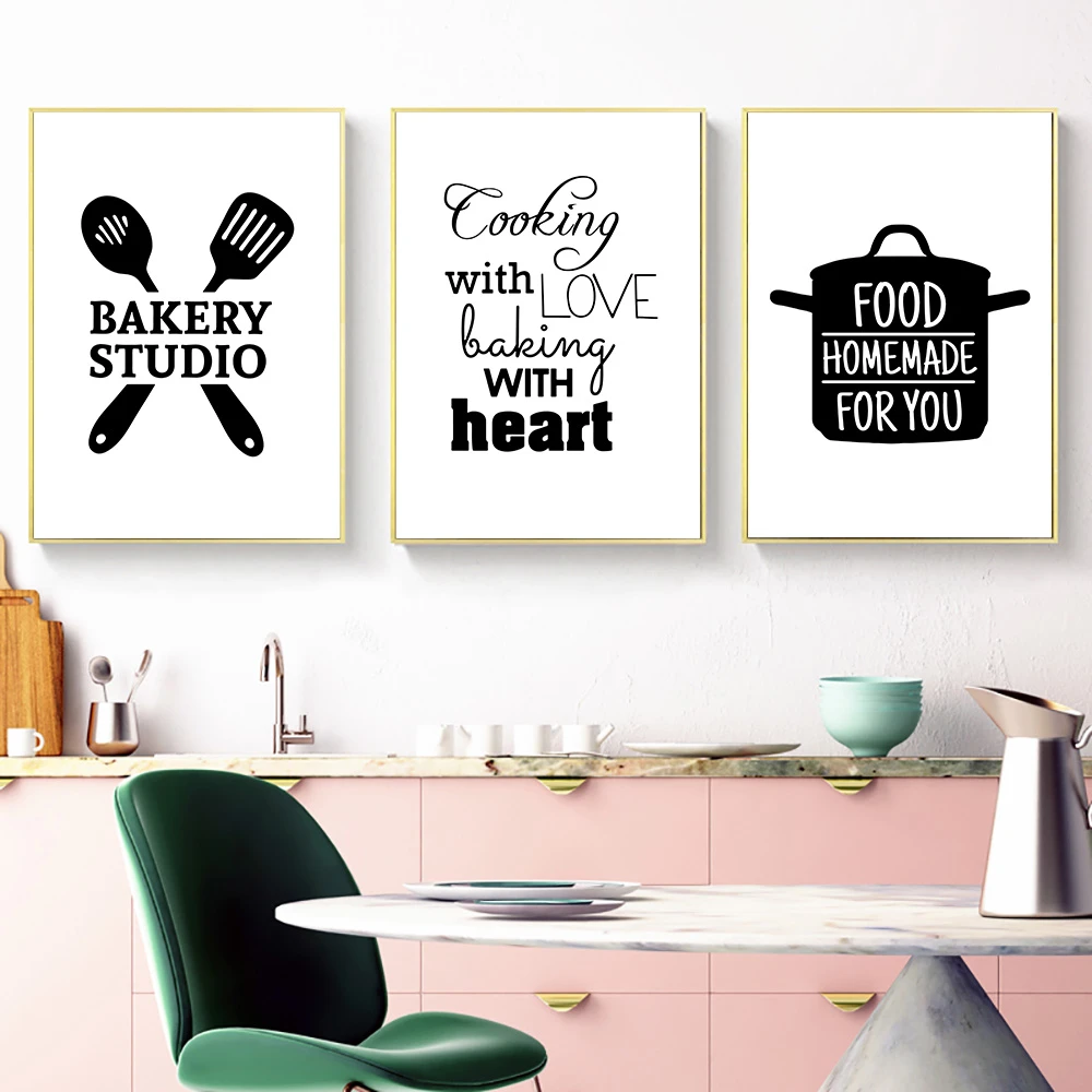 Nordic Proverbs Love Words Canvas Art Home Wall Restaurant Decor Frameless Gifts 