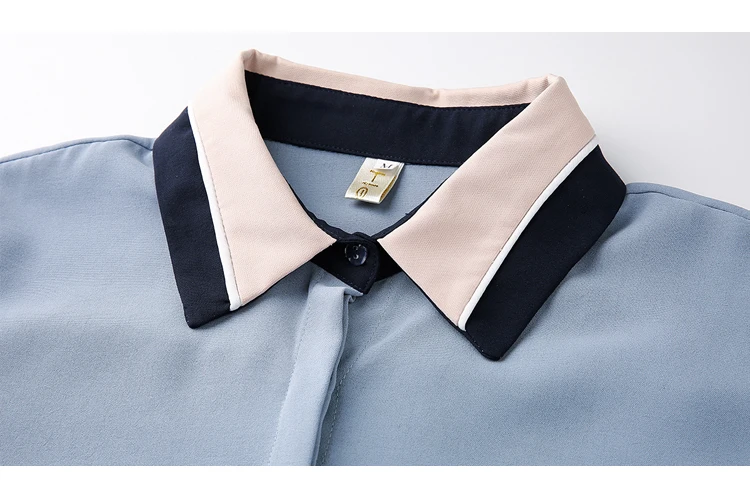 Summer New Women's Chiffon Shirt Short Sleeve Casual White Spliced Women Shirts Fashion Blouses
