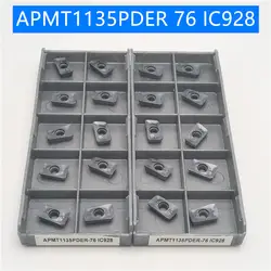 20 шт. APMT1135 IC928 Карбидное лезвие токарный станок инструмент Фрезерный резак CNC инструмент полуточная обработка APMT 1135 APKT1003