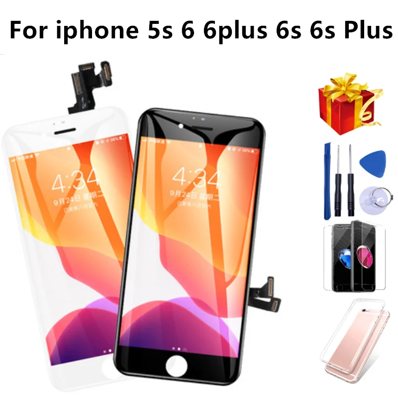 Класс AAA+++ для iPhone 6 6S Plus lcd с 3D сила кодирующий преобразователь сенсорного экрана в сборе для iPhone 5S дисплей без битых пикселей