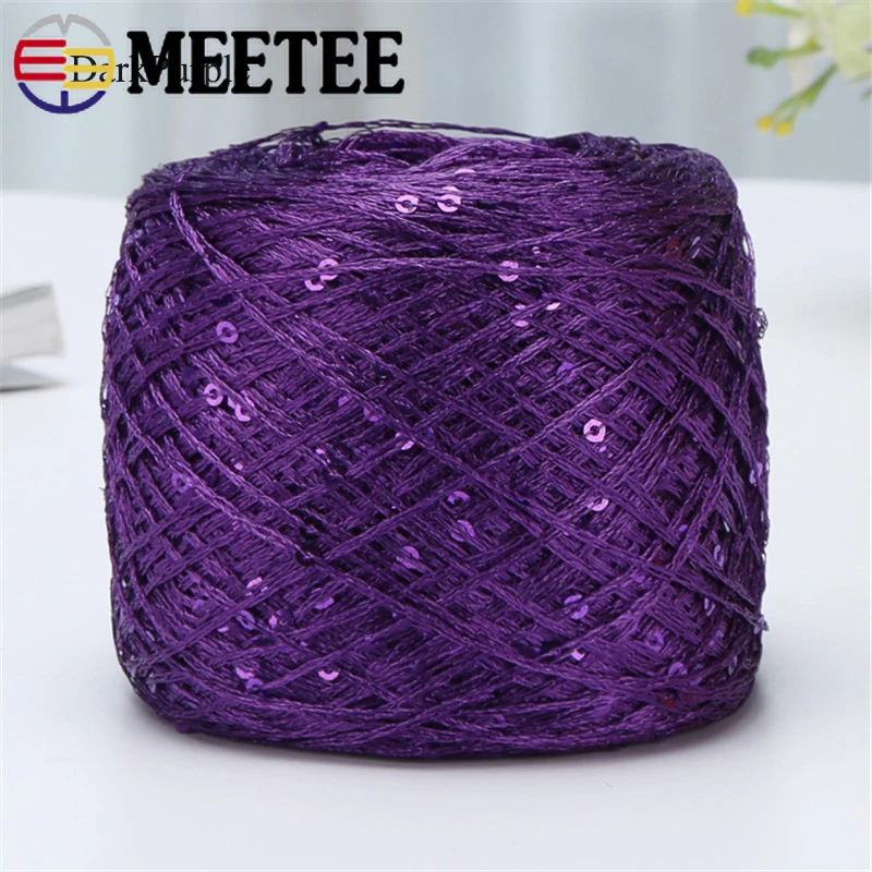 2pcs(200g) Fashion Summer Ice Silk Line Feature Sequins Line Yarn Diy Hand-knitted Wool Thread Sweater Scarft Hats Accessories