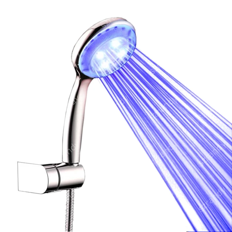 HOT 7 Colors Change LED Light Shower Head Water Bath Home Bathroom Glow 