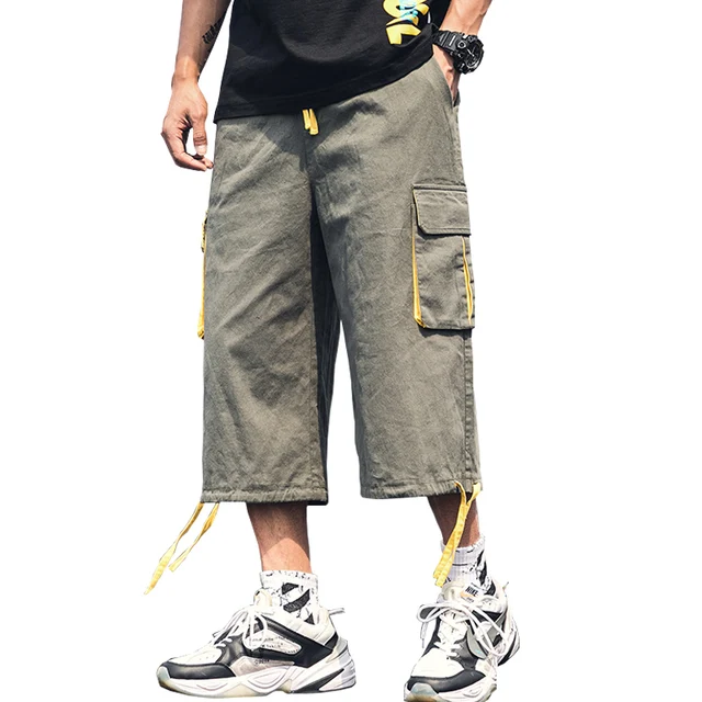$US $15.29  Hip Hop Men Baggy Cargo Pants Calf Length Harem Pants Army Trousers Men Casual Loose Overalls Pants