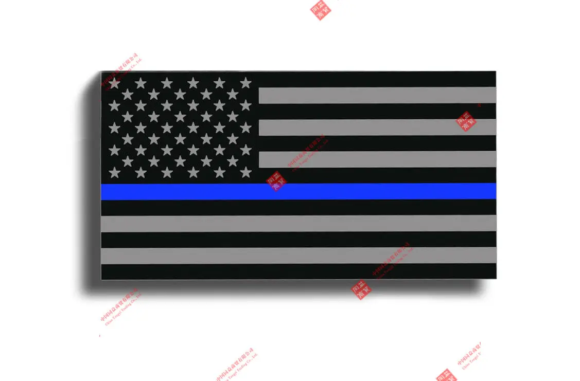 

Personality Blue Line American USA Flag Sticker Police Cup Car Vehicle Window Bumper Decal Racing Motorcycle Helmet Stickers