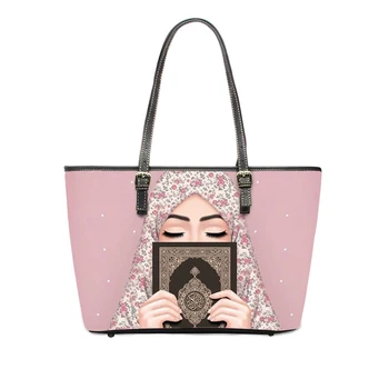 

Customzied Women's Shoulder Bag Queen Hijab Face Muslim Islamic Girls Print Handbag Travel Storage Shopped Bags Tote Beach Bag