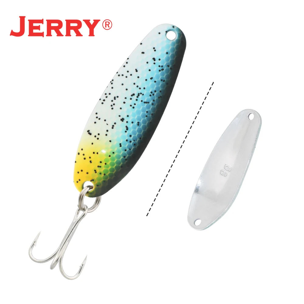 Jerry JD Area Trout Brass Micro Single Hook Metal Spoon Lure 3.5g 5g  Artificial Glitter