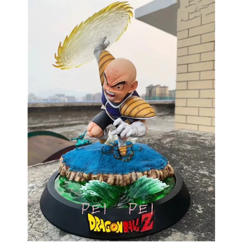 Зеленый Аниме статуя DRAGON BALL сильнейший землянин куририн киензан полная длина портрет бюст анимационная фигурка GK Коллекционная модель игрушки - Цвет: Зеленый