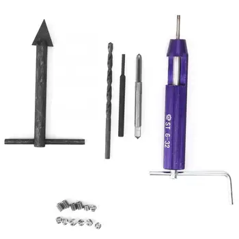 

Thread Repair Kit 6-32UNC with 12Pcs 1D/1.5D/2D Threaded Insert Hand Tool for Auto Repairing