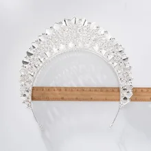 Hg1177 свадебный головной убор элегантная королева искусственный бриллиант Циркон Корона Свадебные аксессуары для волос банкет свадебное платье аксессуары
