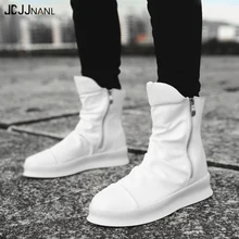 Модные мужские ботинки «Челси» в стиле хип-хоп; сезон осень-зима; модельные туфли без застежки; танцевальные кроссовки на платформе с высоким берцем; ботинки «мартинсы»