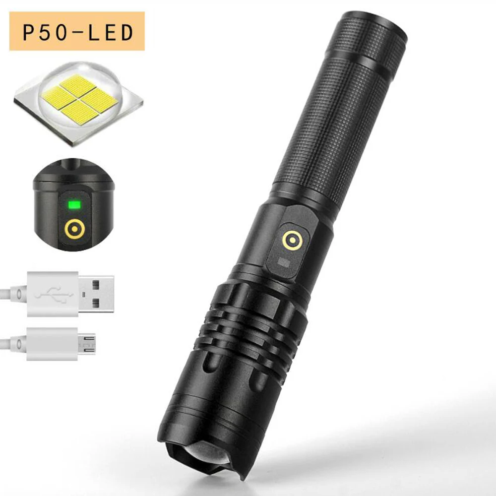 Новый XHP50 супер мощный яркий светодиодный фонарик USB зарядка лампе торш дисплей