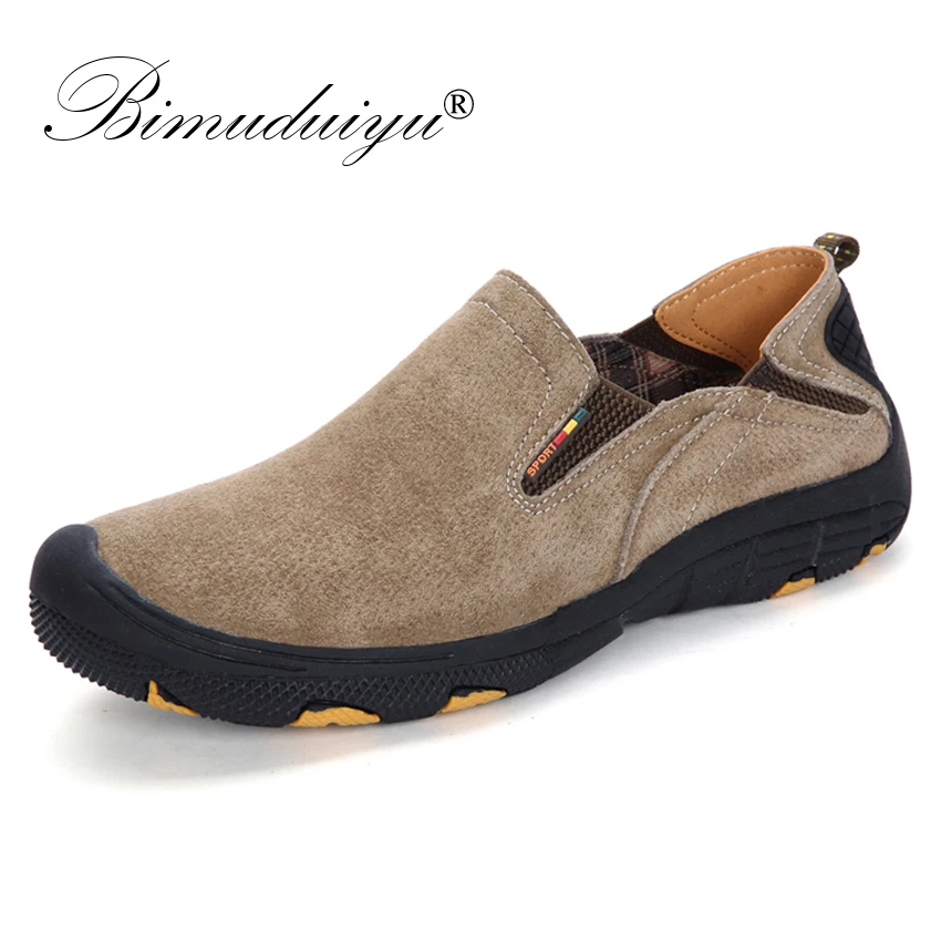 BIMUDUIYU Quality Genuine Leather Male Moccasins Loafers Breathable Casual Slip On Sneakers Shoes Designer Comfortable Footwear | Обувь