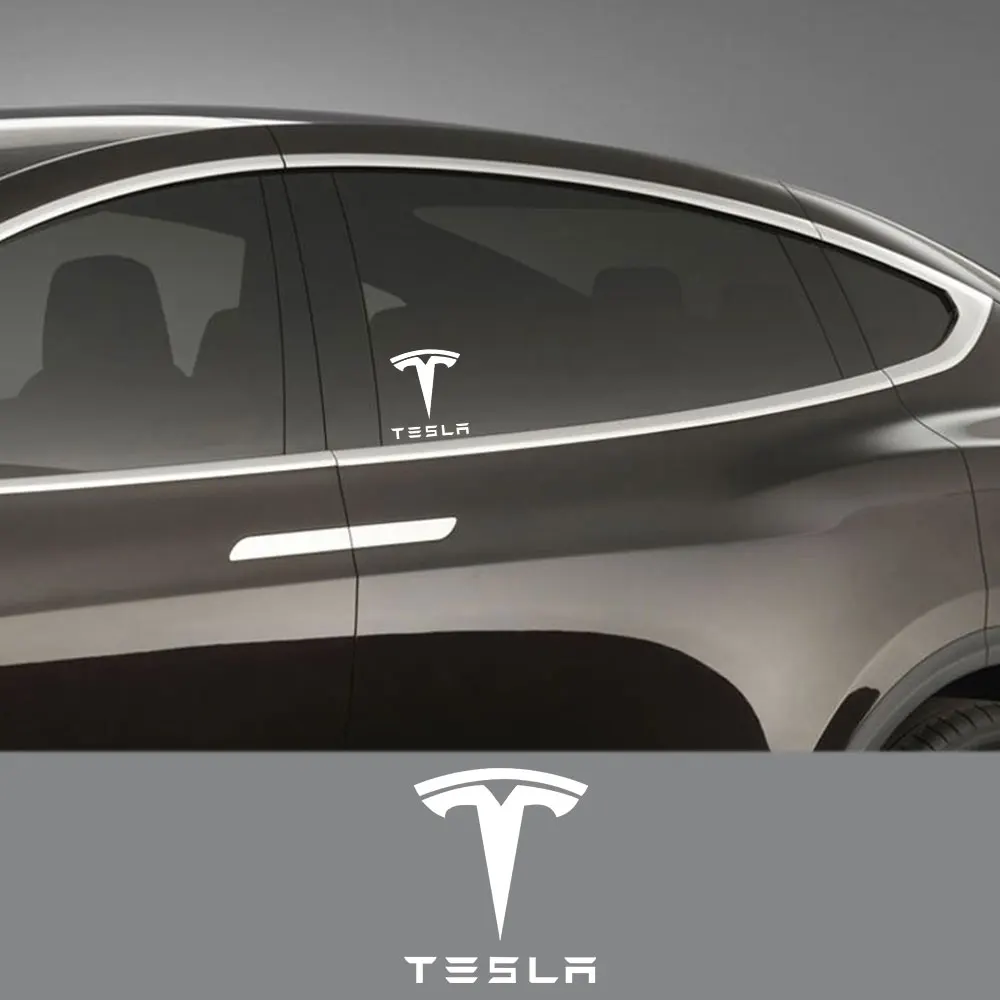 2 шт. наклейки с логотипом автомобиля Tesla Model 3 X S|Наклейки на автомобиль| |