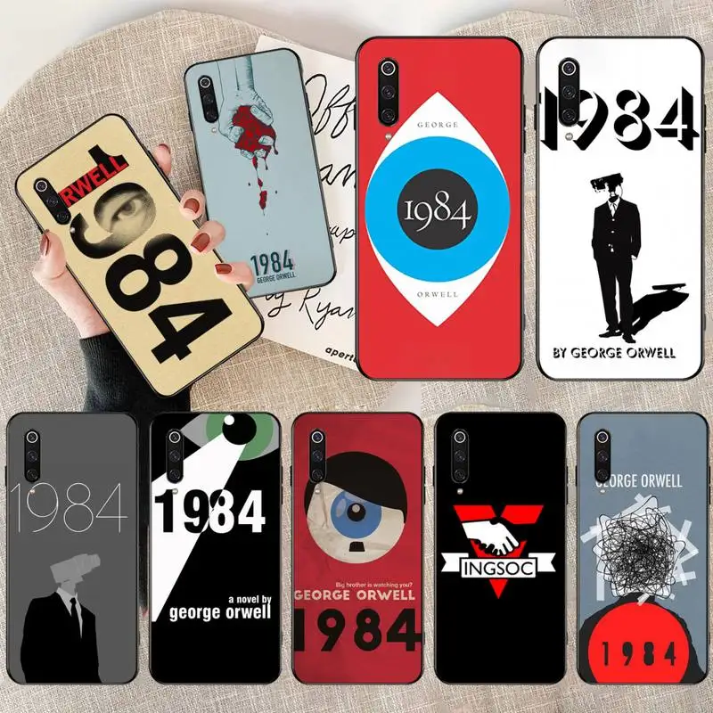 Мягкий чехол из ТПУ Для Xiaomi Mi9 9SE 8SE Pocophone F1 Mi8 Lite HPCHCJHM 1984 George Orwell book Black | Мобильные