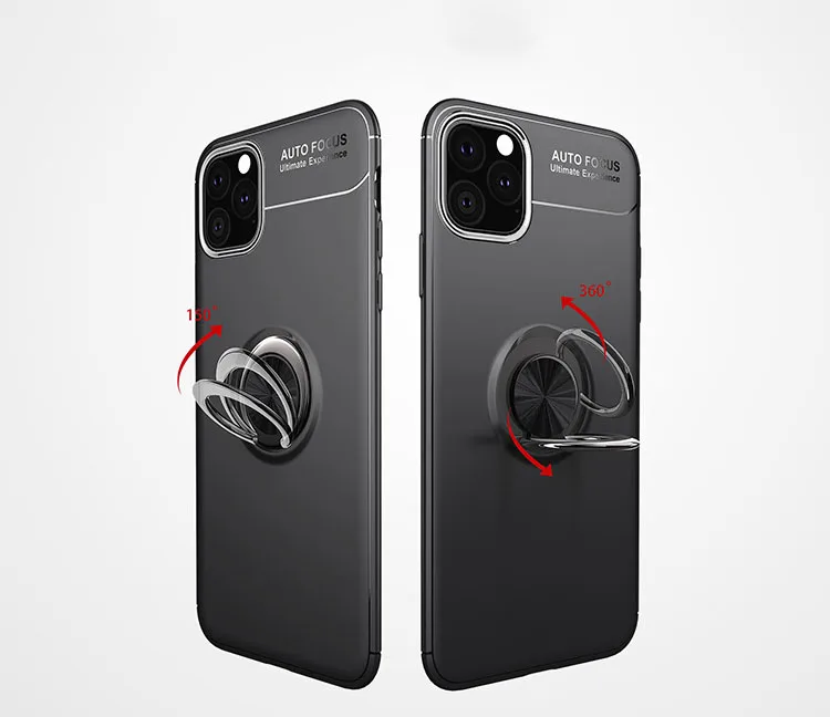 Для Apple Iphone 11 чехол с кольцом подставка магнит прозрачный защитный чехол на заднюю панель для iPhone 11 Pro Max Iphone11 11pro