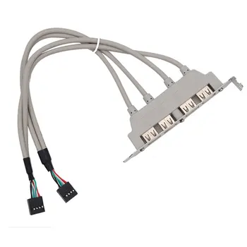 

High Quality PC Motherboard 4-Ports USB2.0 Hub With 9 Pin Header Rear Panel Expansion Bracket Host Adapter Cable USB Hub