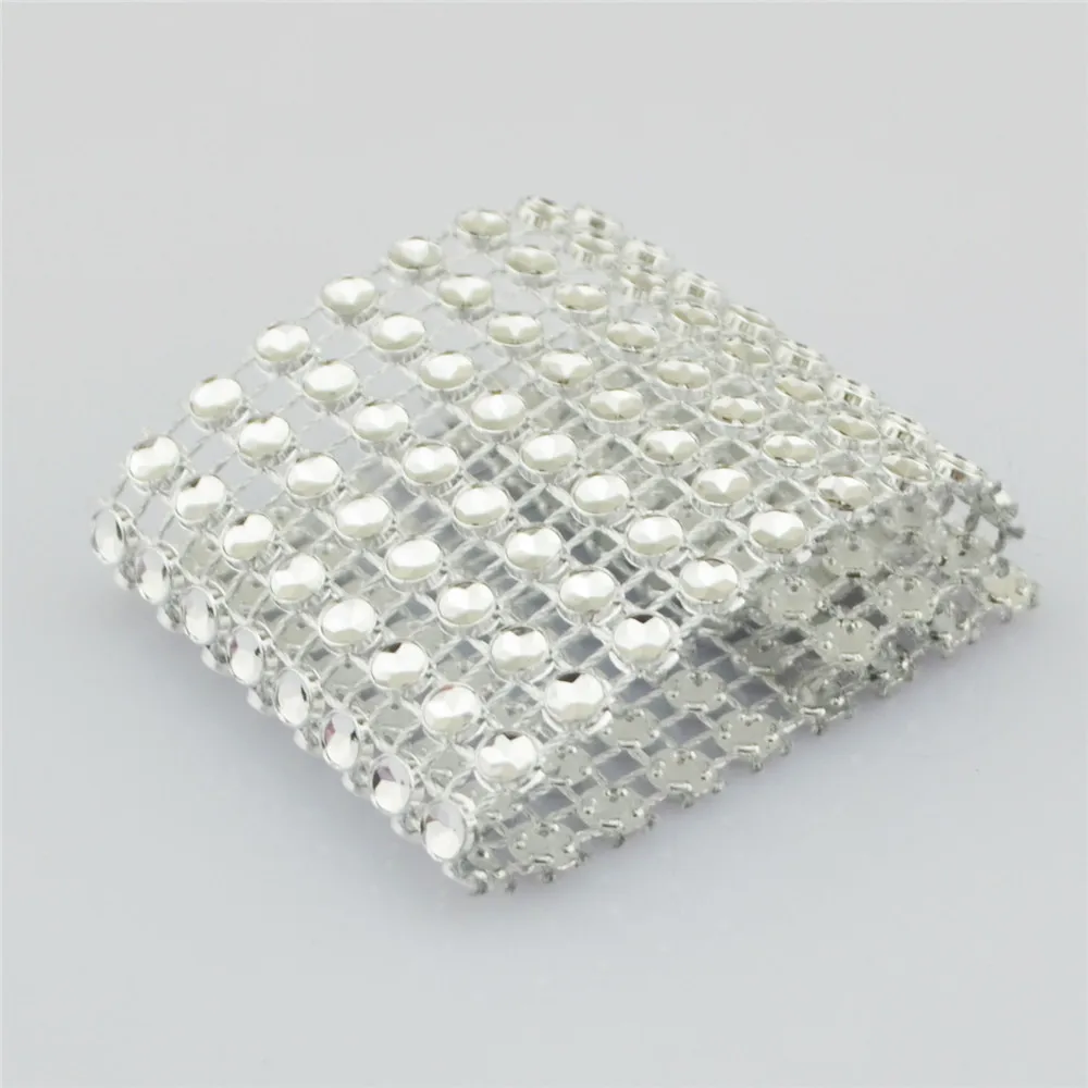 20 шт 8 рядов Алмазная сетка Стразы Кольца для салфеток Кольцо свадебных держатели