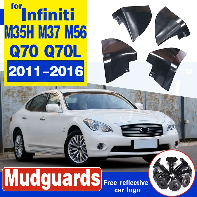 

CAR Splash Guards Mud Guards Mud Flaps FENDER FIT FOR 2011-2016 Infiniti M35H M37 M56 Q70 Q70L