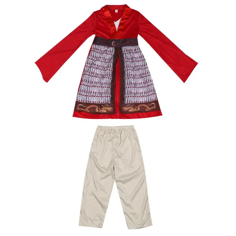 Child Girl Brave Mulan Cosplay Kids Fancy-dress Party New Classic Live Action Movie Character Traditional Chinese Costumes