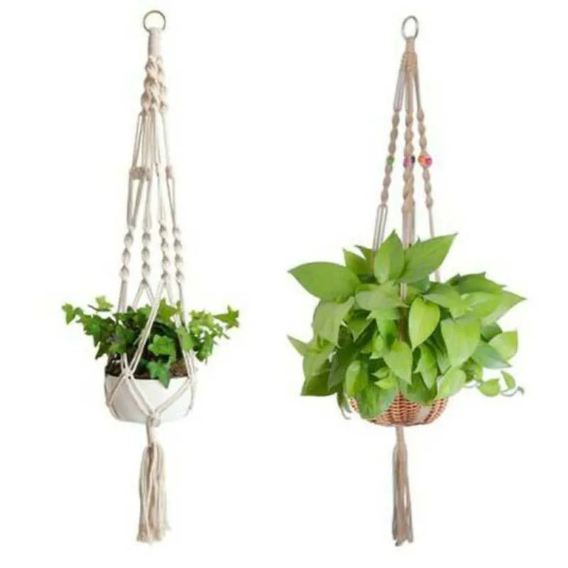 Винтажная Подвеска для растений из макраме садовый цветочный горшок держатель