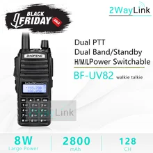 BaoFeng UV-82 рация 8 Вт U/V Baofeng UV 82 гарнитура рация 10 км Baofeng 8 Вт Радио uv 9r ham радио 10 км