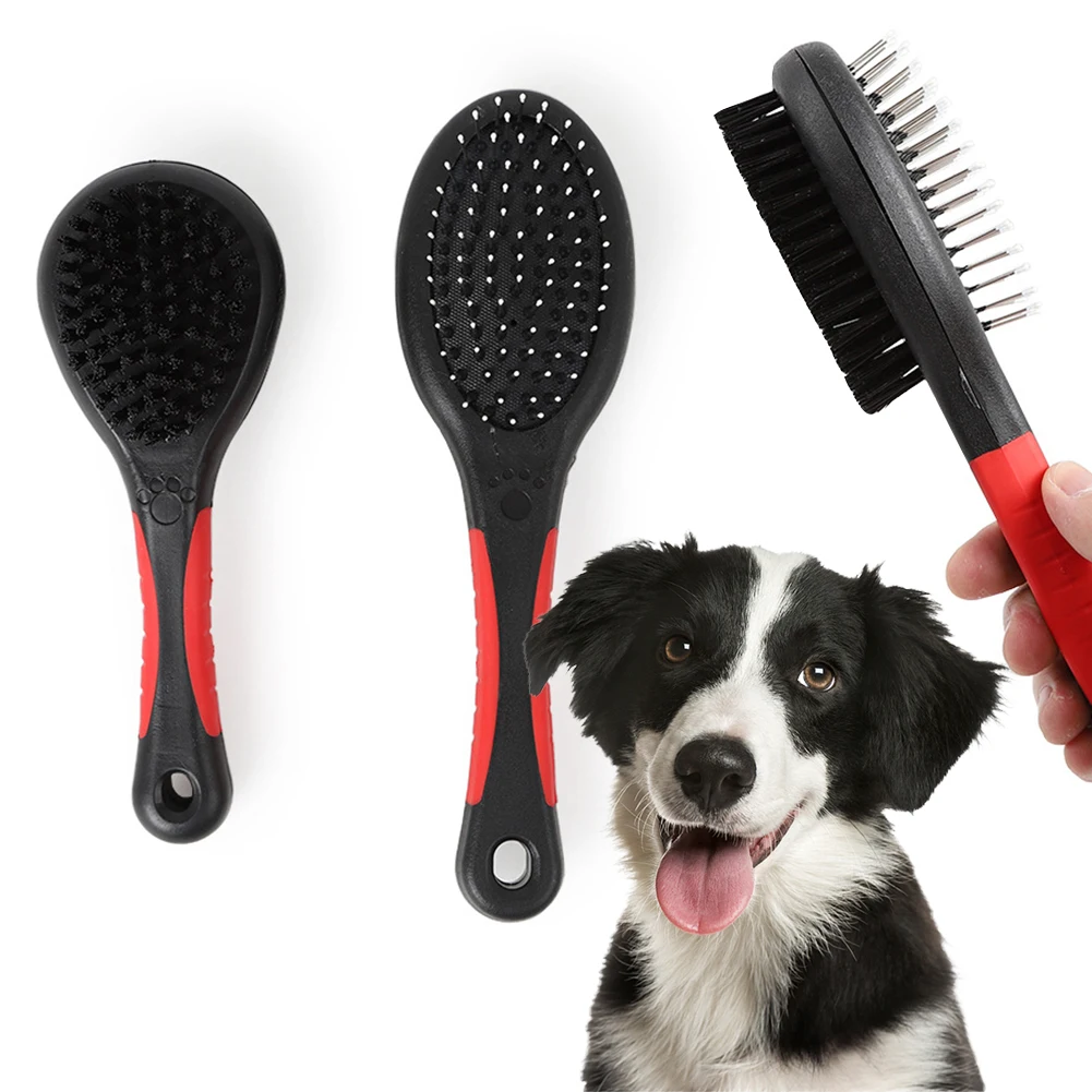 

Double Sides Dog Cat Comb Pet Puppy Brush Pet Fur Grooming Tool For Long & Short Hair Dogs and Cats Pet Cleaning Goods