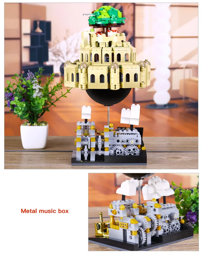 DHL XB05001, креативная игрушка, серия "город в небе", набор для сборки, MOC, забавные строительные блоки, кирпичи, игрушки для детей, рождественские подарки
