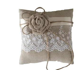 

20*20CM Fairy tale Theme Floral Lace Flower Linen Ring Pillow