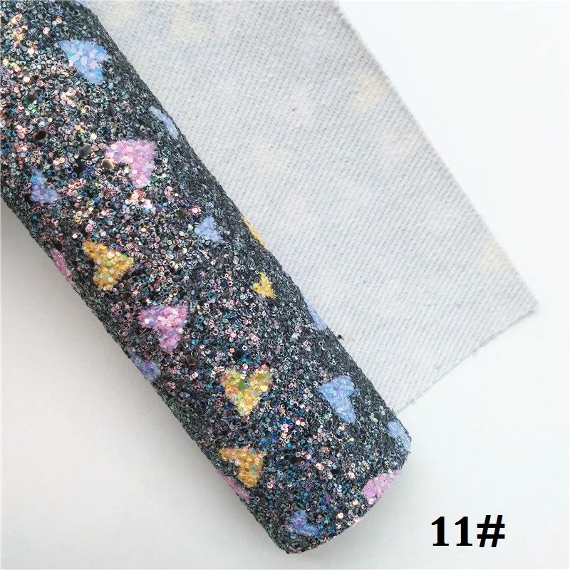 Glitterwishcome 21X29 см A4 размер Валентина кожа, сердца напечатаны Синтетическая кожа ткань винил для бантов, GM657A - Цвет: 11
