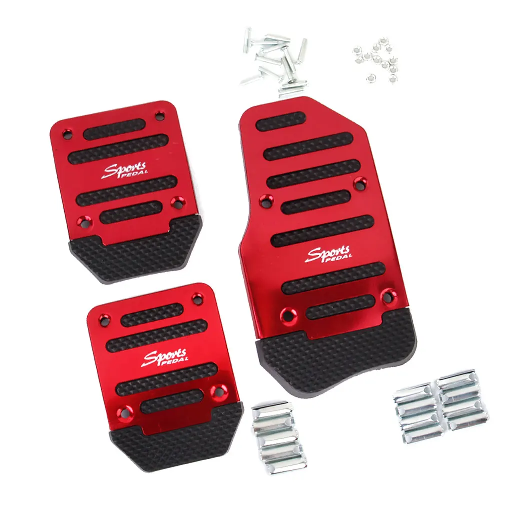 3 Pcs Sport MT Clutch Brake Pedal Interior for MT Vehicle Car Truck