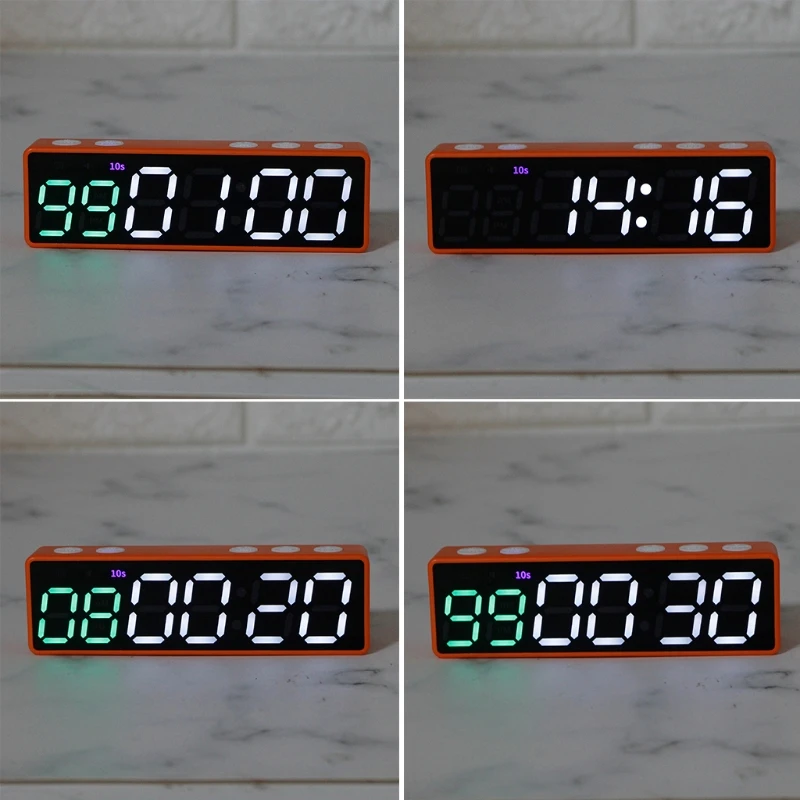 Portable Gym Timer Interval Timer Workout Fitness Clock Countdown/UP/Stopwatch Magnetic & USB Rechargable 4 Types 2